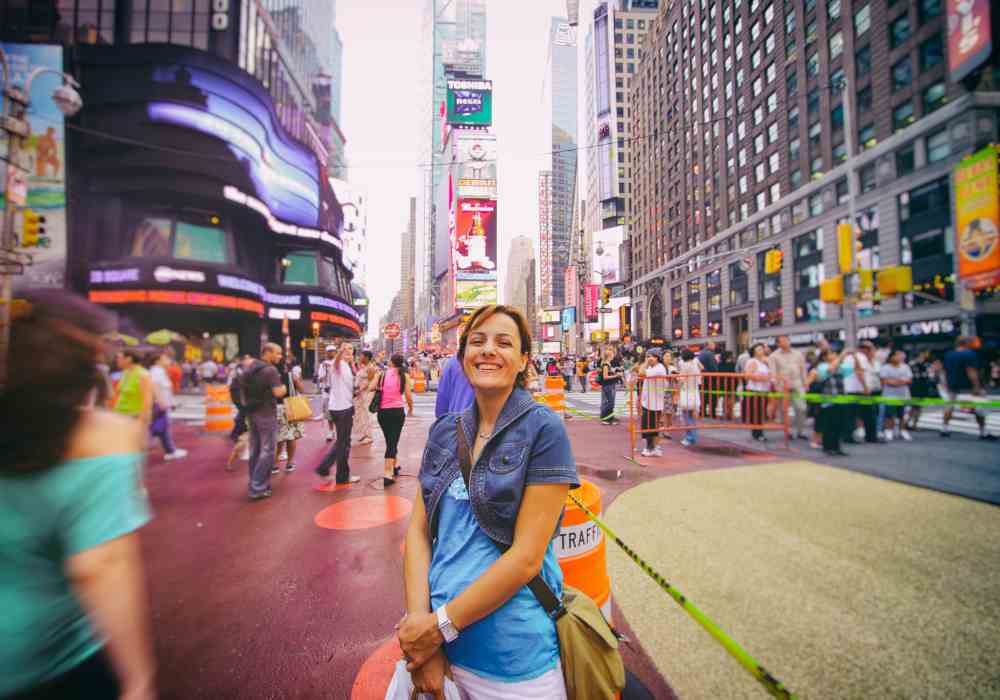 Happy Tourist in New York